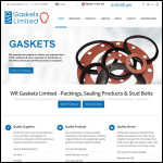 Screen shot of the WR Gaskets Ltd website.