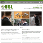 Screen shot of the Ultimate Security (UK) Ltd website.