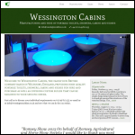 Screen shot of the Wessington Cabins Ltd website.