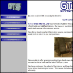 Screen shot of the G.T.S Sheetmetal Ltd website.