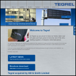 Screen shot of the Tegrel Ltd website.