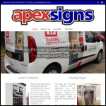 Screen shot of the Apex Signs website.