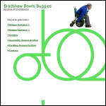 Screen shot of the Bradshaw Bowls Buggies website.