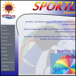 Screen shot of the Sportlite website.