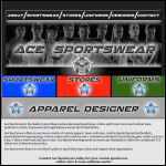 Screen shot of the Ace Sports Wear Ltd website.