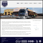 Screen shot of the Legge Steel (Fabrications) Ltd website.