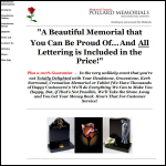 Screen shot of the Pollard Memorials website.