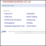 Screen shot of the WSI Webwizards website.