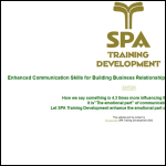 Screen shot of the SPA Training Development website.
