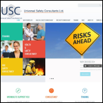 Screen shot of the Universal Safety Consultants Ltd website.