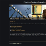 Screen shot of the Primitive Designs website.