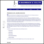 Screen shot of the H. Baumbach & Co Ltd website.
