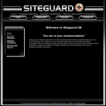 Screen shot of the Siteguard UK Ltd website.