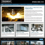 Screen shot of the Trident Design & Fabrication website.