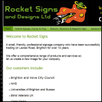 Screen shot of the Rocket Signs & Designs website.