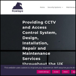 Screen shot of the Hawkeye Security & Surveillance Systems Ltd website.