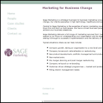 Screen shot of the Sage Marketing Ltd website.