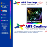 Screen shot of the ABS Coatings website.