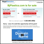 Screen shot of the B J Plastics Ltd website.