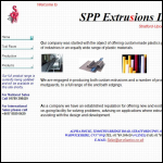 Screen shot of the S.P.P Extrusions Ltd website.