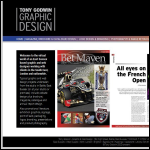 Screen shot of the Tony Godwin Web & Graphic Design website.