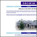 Screen shot of the E-B-C UK Ltd website.