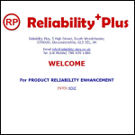 Screen shot of the Reliability Plus website.