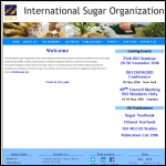 Screen shot of the International Sugar Organisation website.