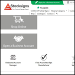 Screen shot of the Stocksigns Ltd website.