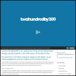 Screen shot of the Twohundredby200 Graphic Design website.