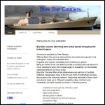 Screen shot of the Blue Star Couriers website.