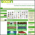 Screen shot of the Secon Solar Ltd website.