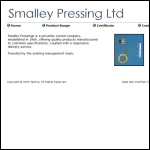 Screen shot of the Smalley Pressings website.