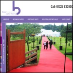 Screen shot of the Bees Marquees website.