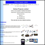 Screen shot of the Helium Projects Ltd website.