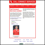 Screen shot of the Call Connect Services website.