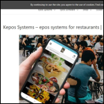 Screen shot of the Kepos Systems Ltd website.