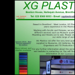 Screen shot of the XG Plastic Ltd website.