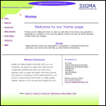 Screen shot of the Sigma Electrical Services Ltd website.