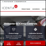 Screen shot of the icenta Controls Ltd website.