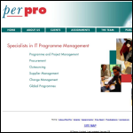 Screen shot of the Per Pro Ltd website.