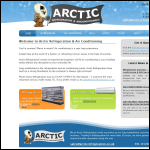 Screen shot of the Arctic Refrigeration & Air Conditioning website.