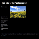 Screen shot of the Ted Edwards Photography website.