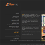 Screen shot of the Flexovac website.