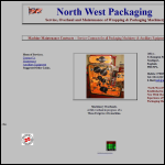 Screen shot of the North West Packaging website.