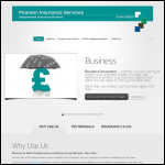 Screen shot of the Pearson Insurance Services website.