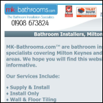 Screen shot of the MK Bathrooms website.