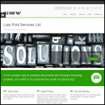Screen shot of the Lola Print Services Ltd website.