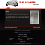 Screen shot of the DW Glass & Glazing website.