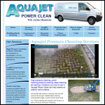 Screen shot of the Aquajet Power Clean website.